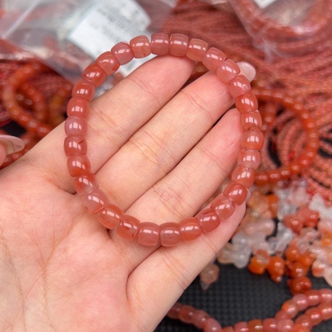 南红玛瑙未镶嵌手链