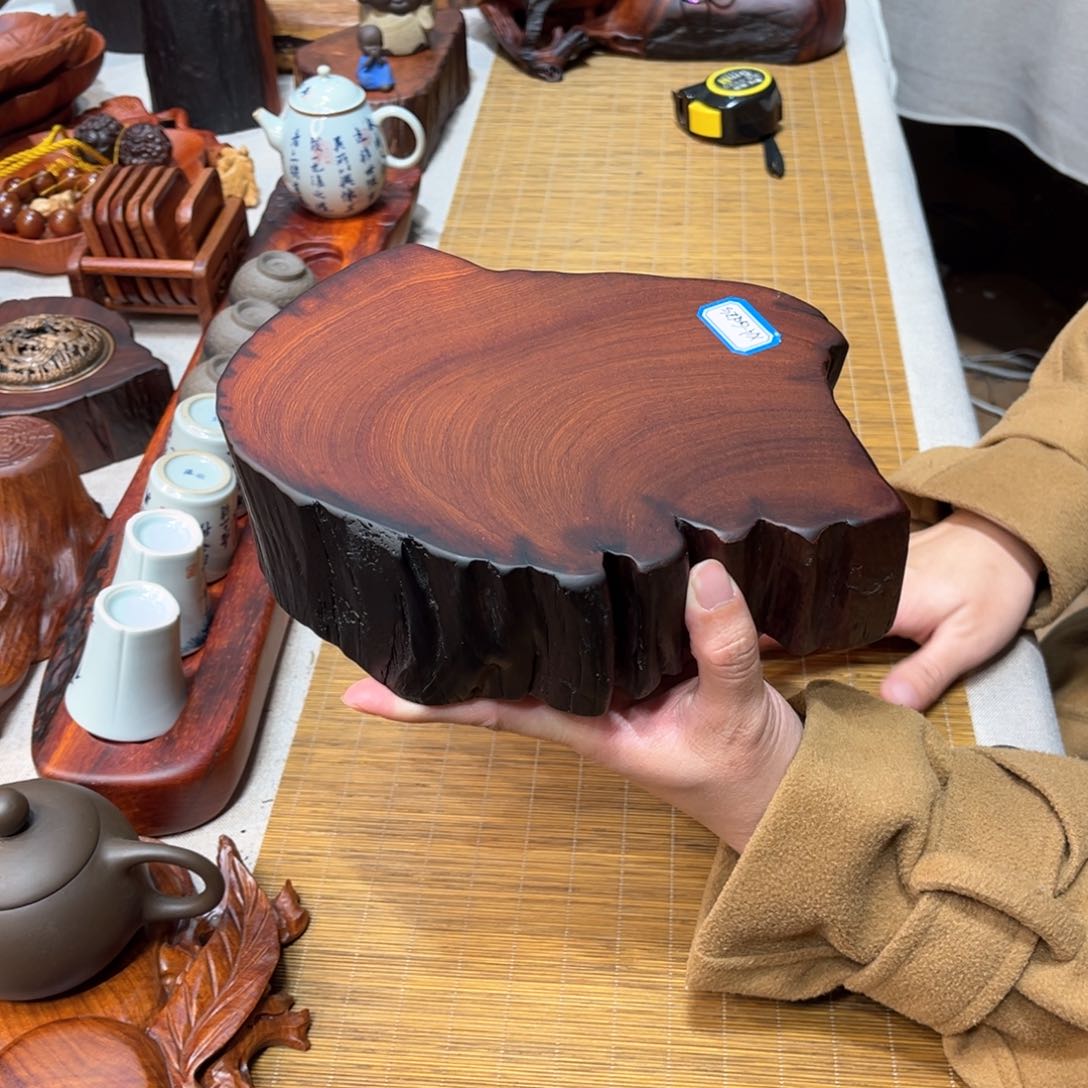 20缅甸花梨壶承底座21-15-5.5