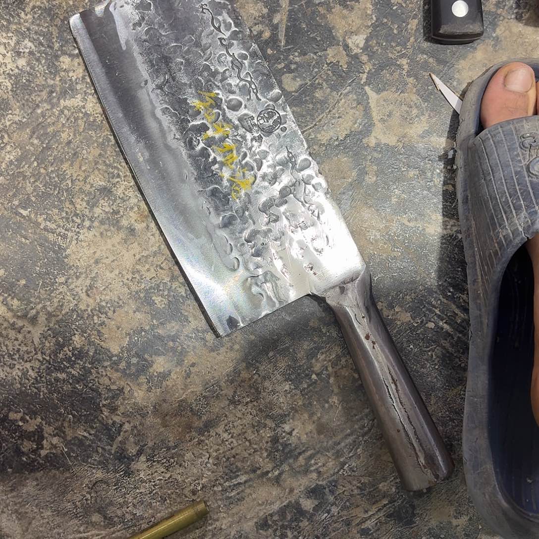 高碳锰钢云南阿老表手工锻打刀
