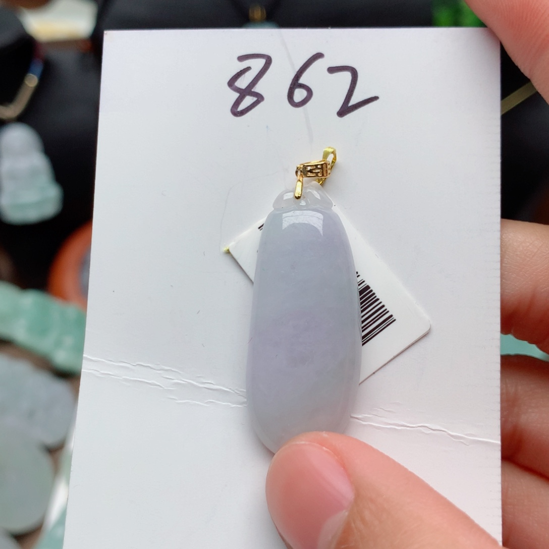 翡翠颈饰银S925镀金镶嵌吊坠