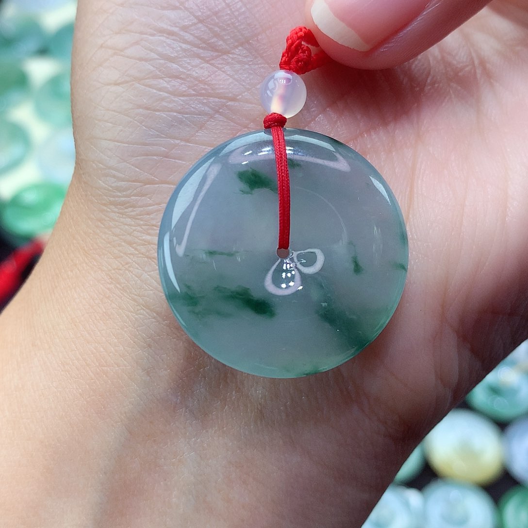 翡翠颈饰未镶嵌尺寸27.6-5.7