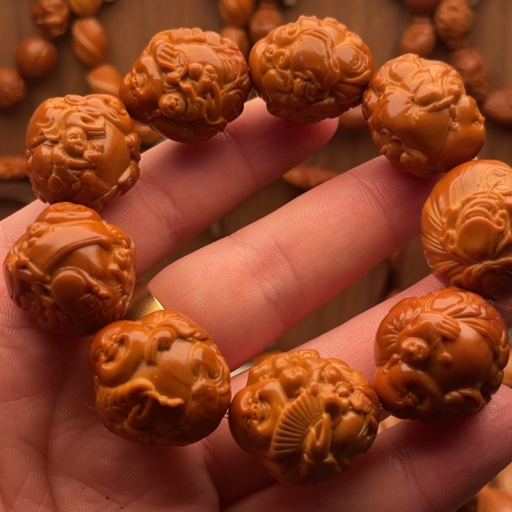 橄榄核手串/手链2.2弥勒极品红油核