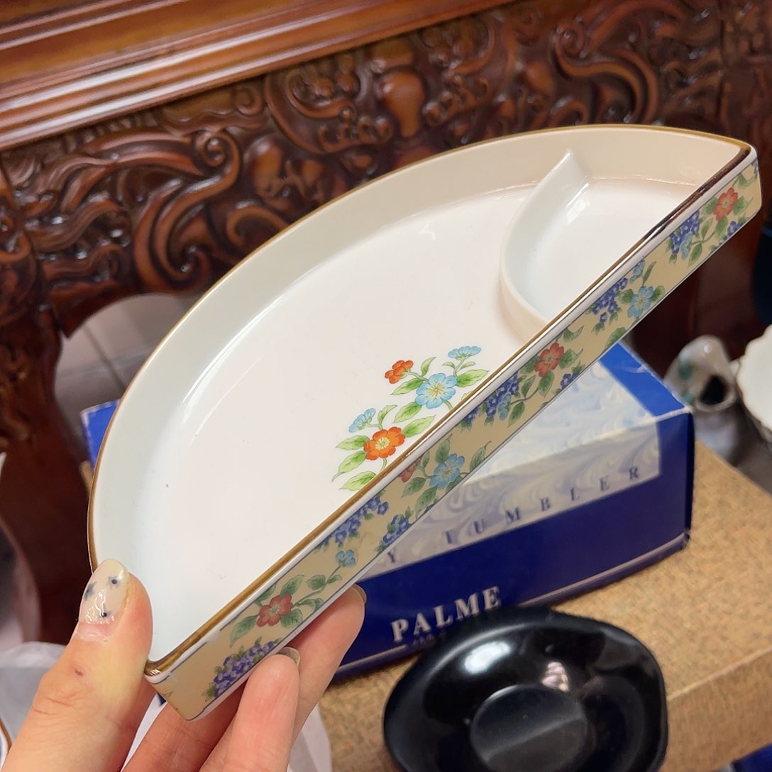 瓷片半月饺子盘啊