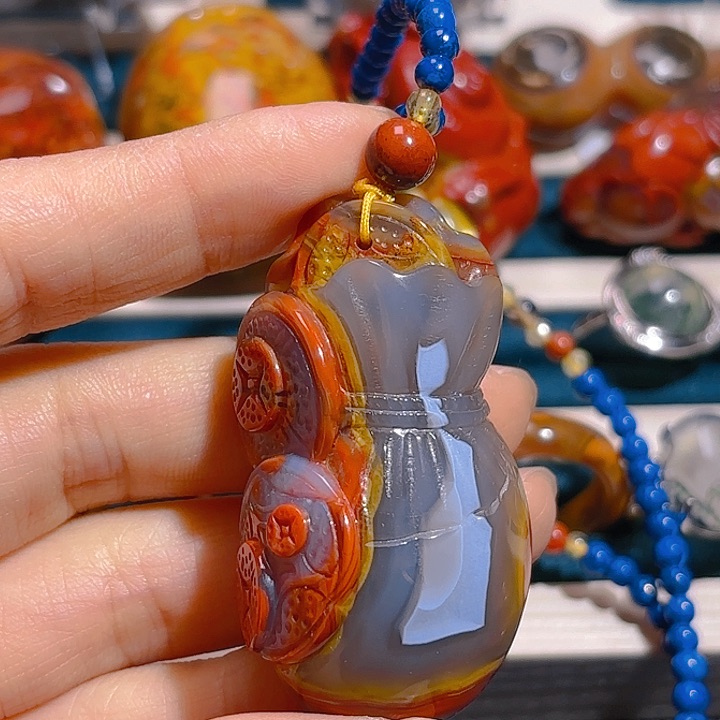 玛瑙/玉髓吊坠(不含链)未镶嵌天***。