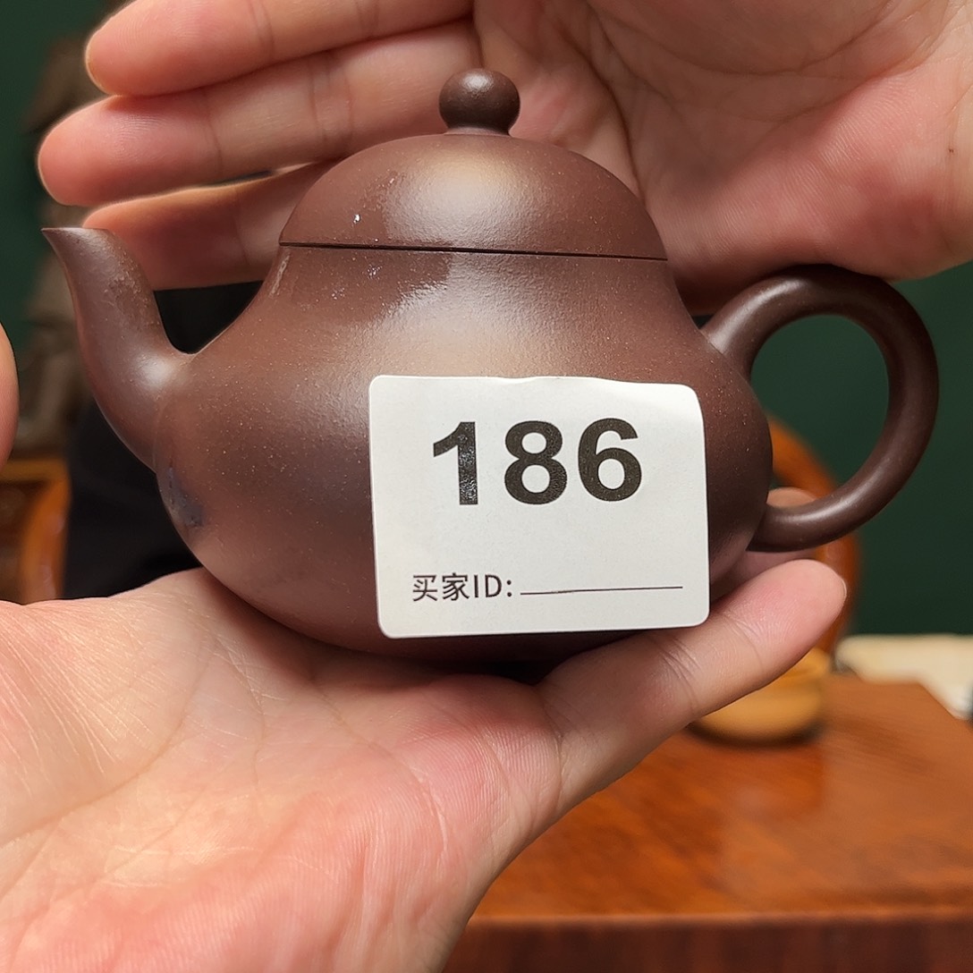 紫砂茶宠老紫泥梨186