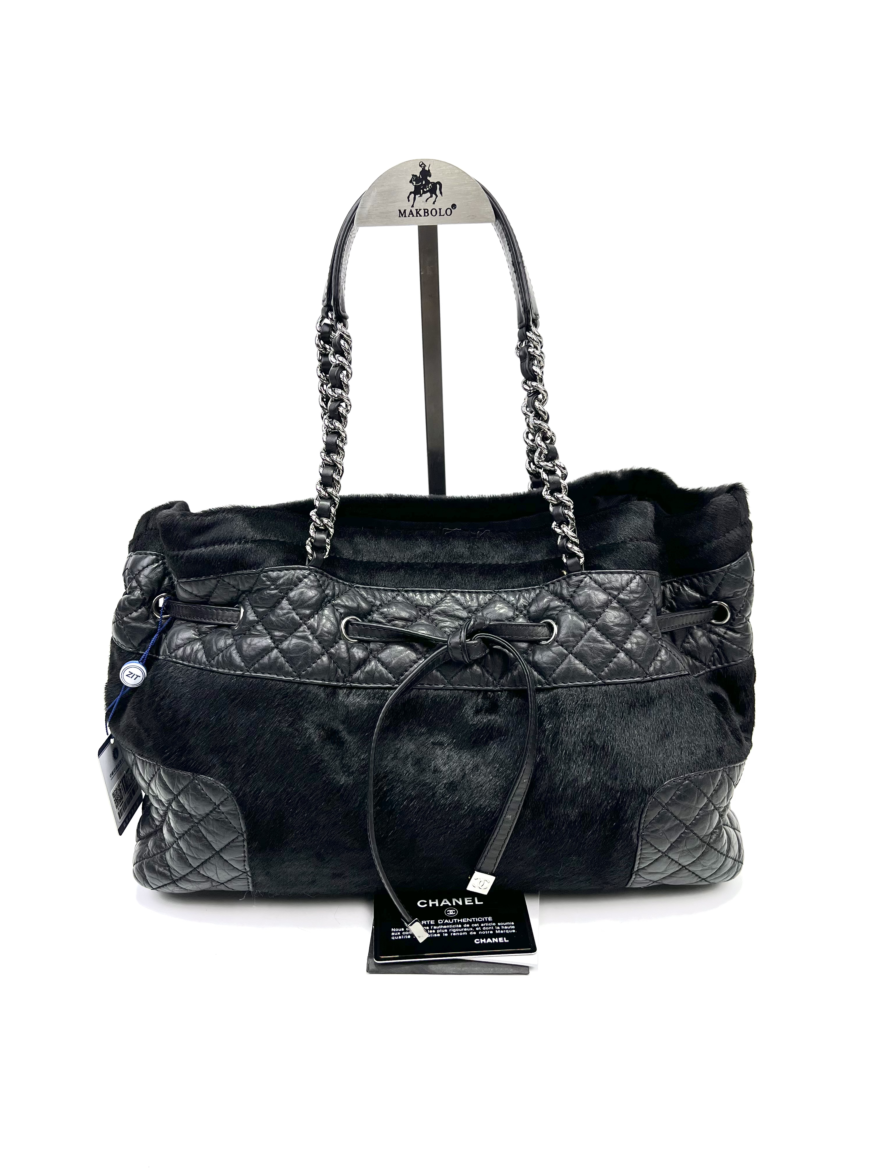 99新 Chanel/香奈儿 拾壹/98新/香奈儿黑银托特/35659321