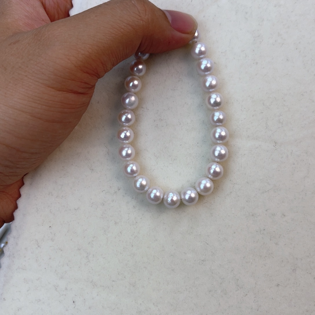 淡水珍珠手绳银S925镶嵌