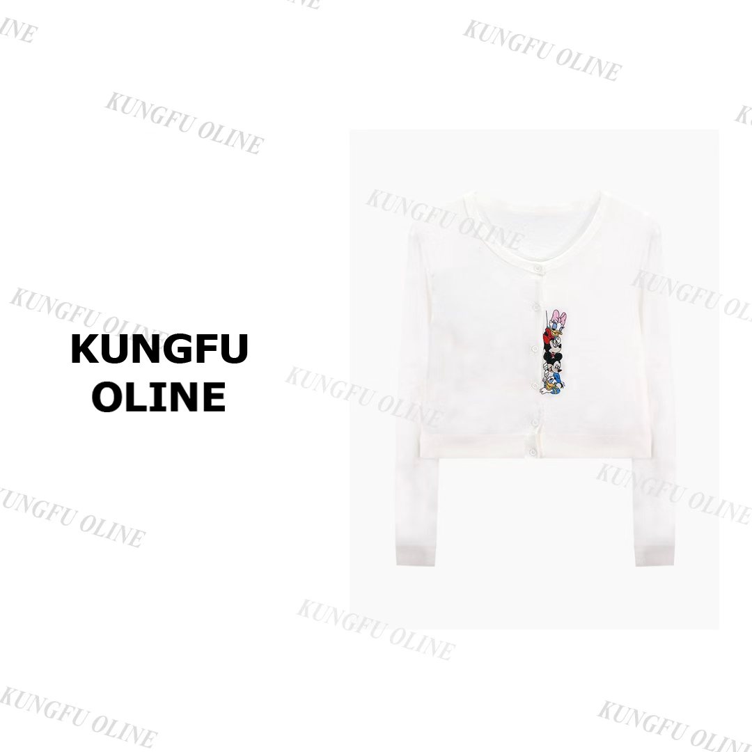 【现现】【米奇薄款开衫】KS4-77薄款早秋复古设计师长袖针织衫毛衣