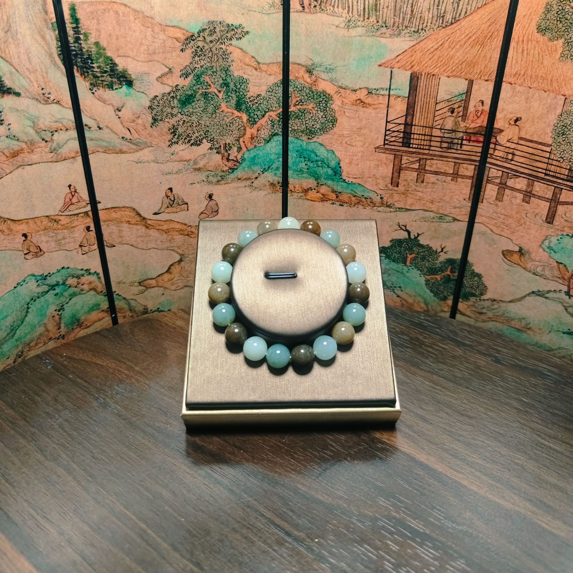 N和田玉多宝圆珠手串（卡10）0724