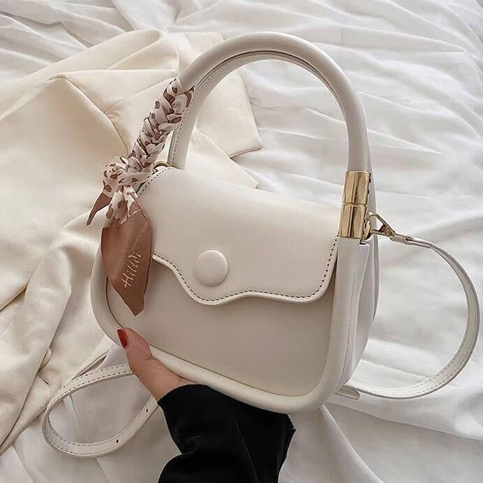 A38拉链甜美风肩包ins托特包锁扣饺子包斜挎包腋下单根