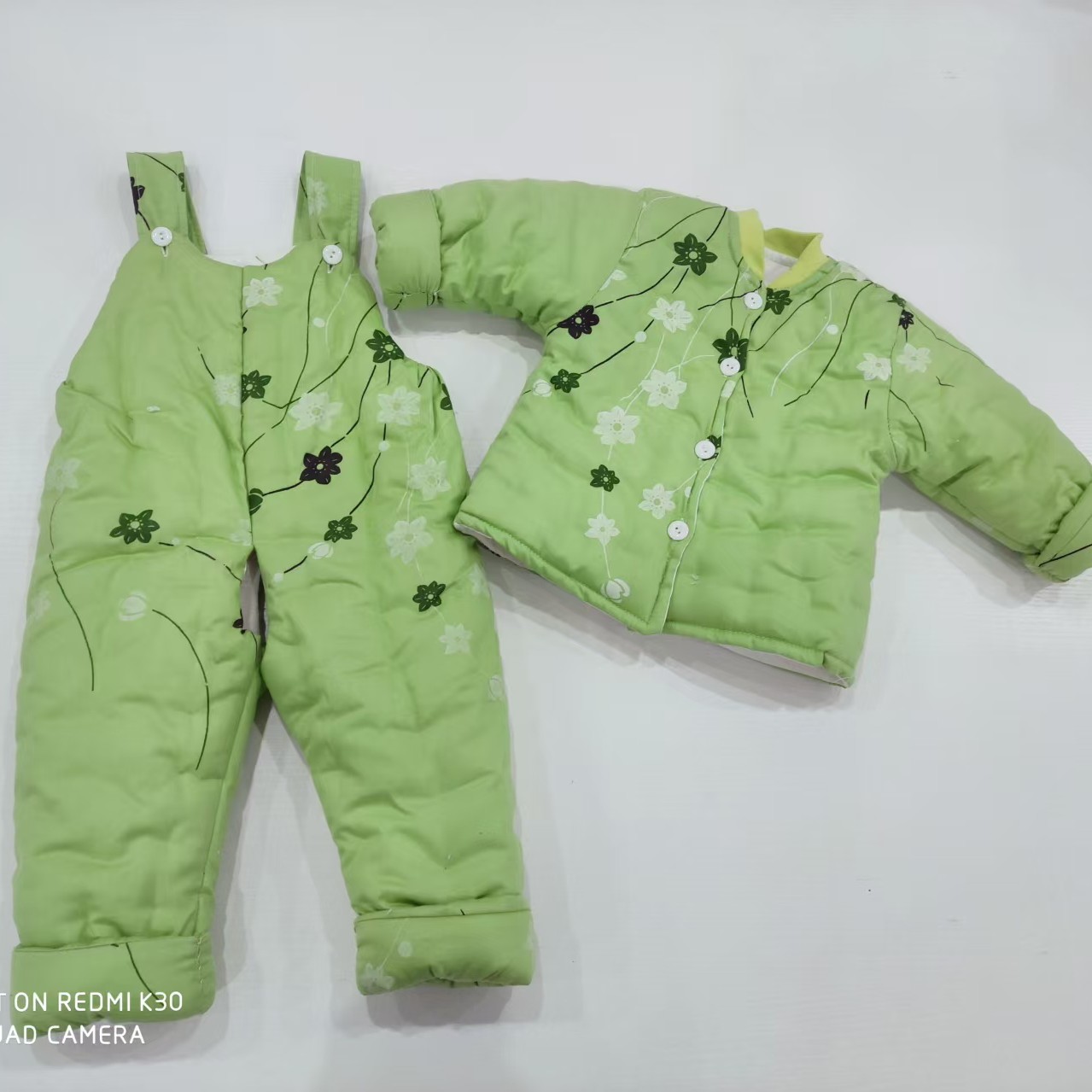 童装碎花棉服森系加绒加厚款保暖冬季棉袄婴儿A类