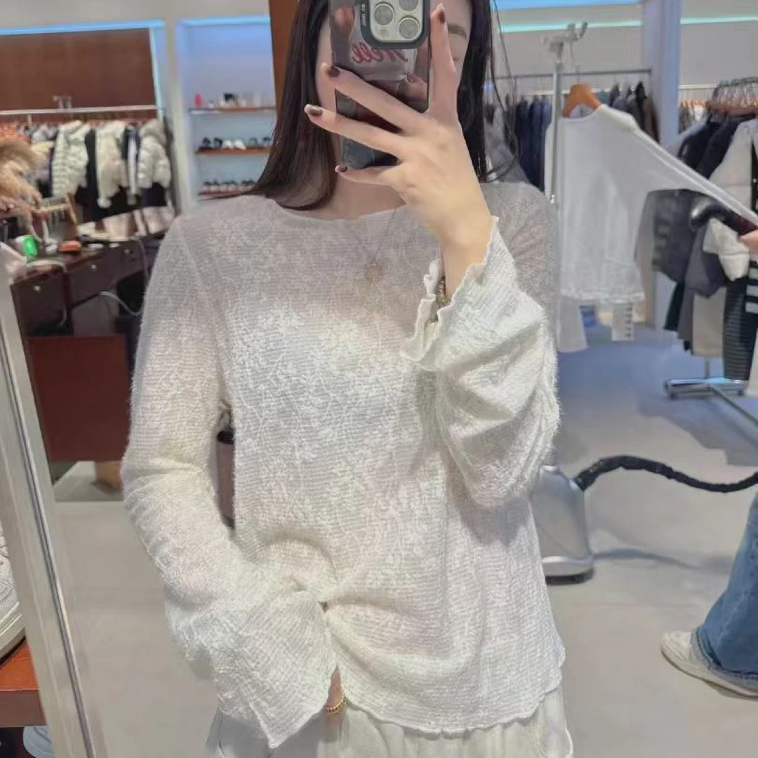 9312圆领减龄蕾丝衫
