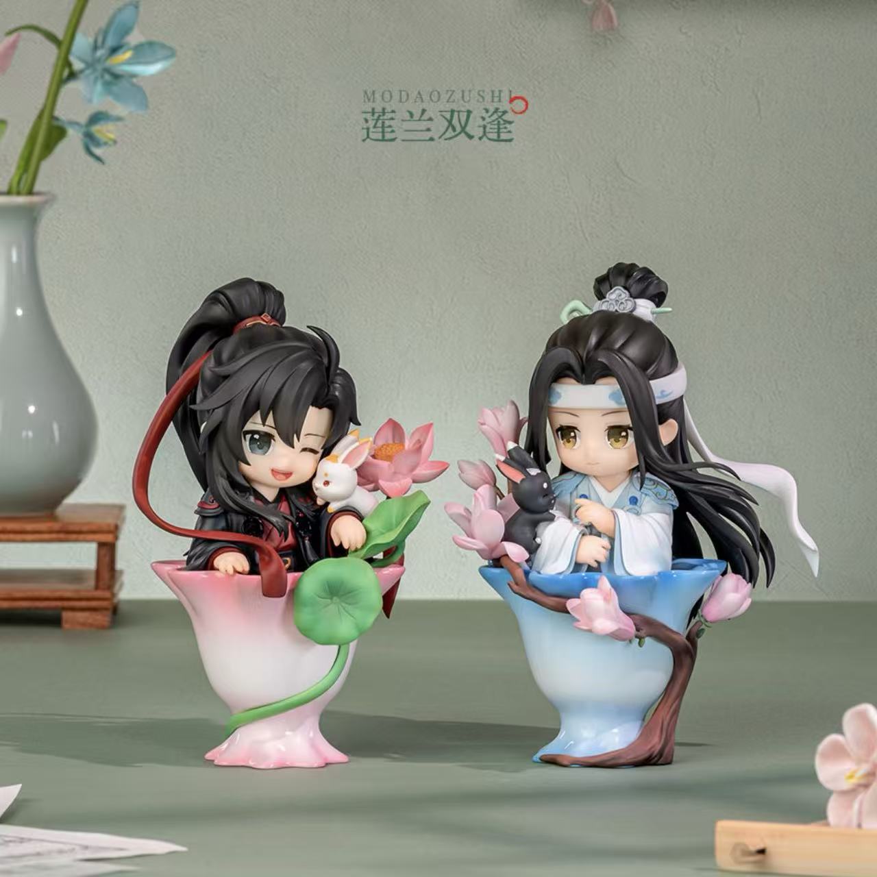 【正版】《魔道祖师》动画正版瓷韵花语手办盲盒/蓝忘机魏无羡/忘羡