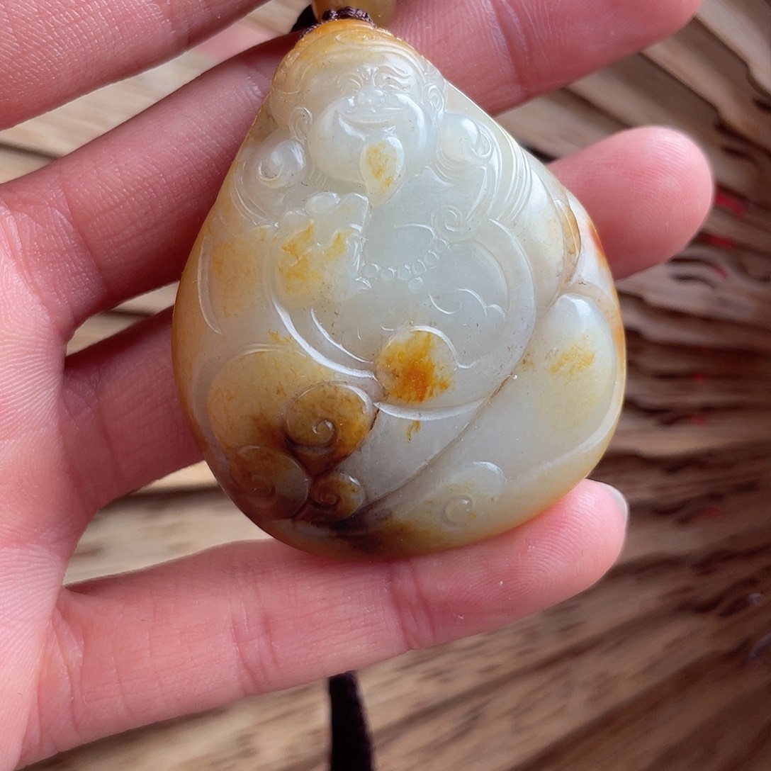 和田玉吊坠(不含链)未镶嵌白玉佛公