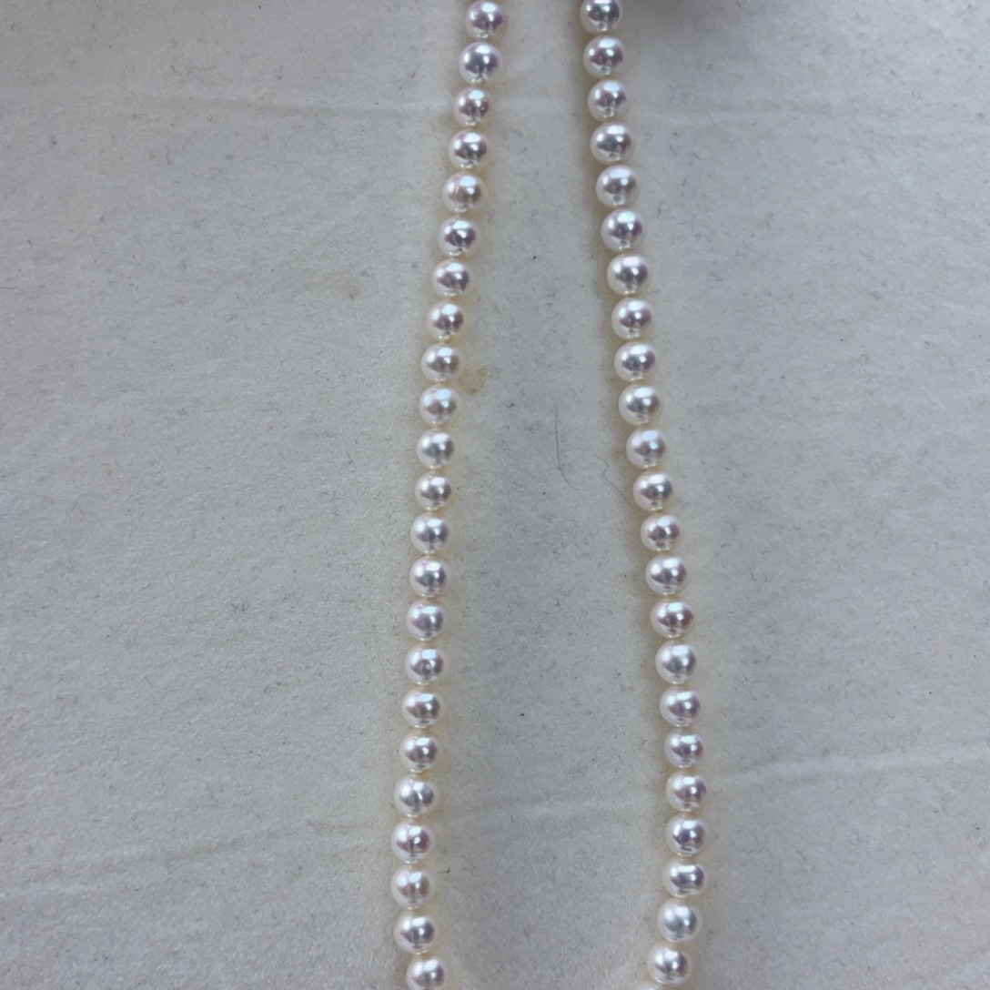 淡水珍珠银S925镶嵌项链5-6