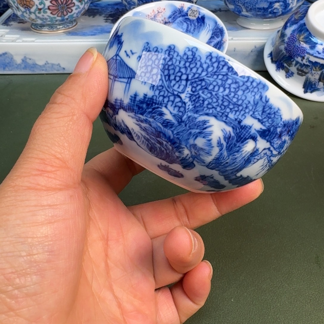 陶景德镇纯手绘茶具圆圆281