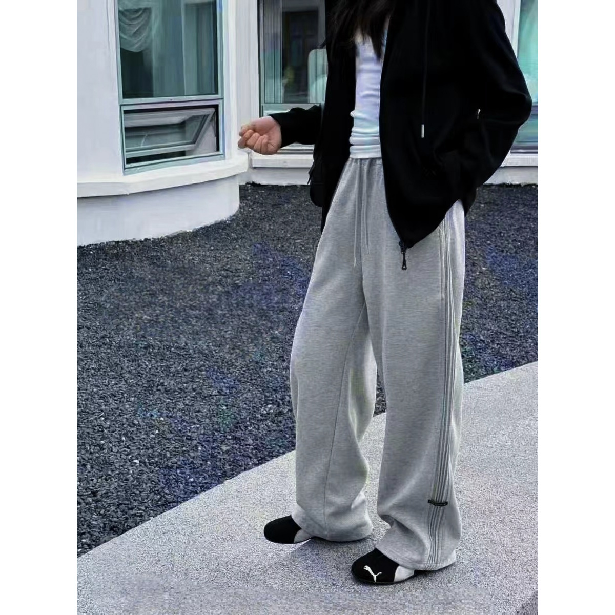 【现货】2025秋韩系东大门简约侧条女童直筒休闲裤 D683 683 P