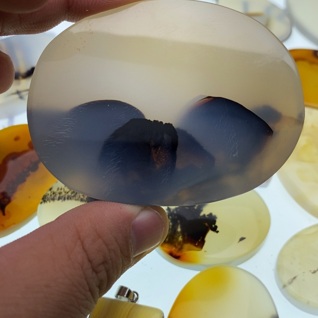 玛瑙/玉髓牌子足银镀金镶嵌