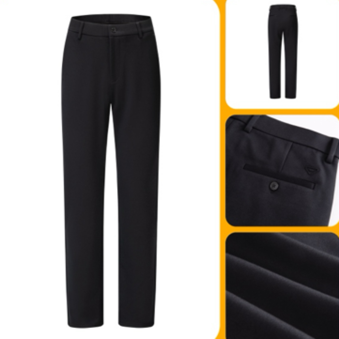 高品质秋冬男士羊绒混纺商务休闲裤小直筒四面弹腰头弹力57166