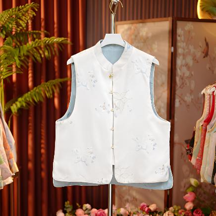 【嘉蝶 马甲】新中式国风双面双穿刺绣马甲