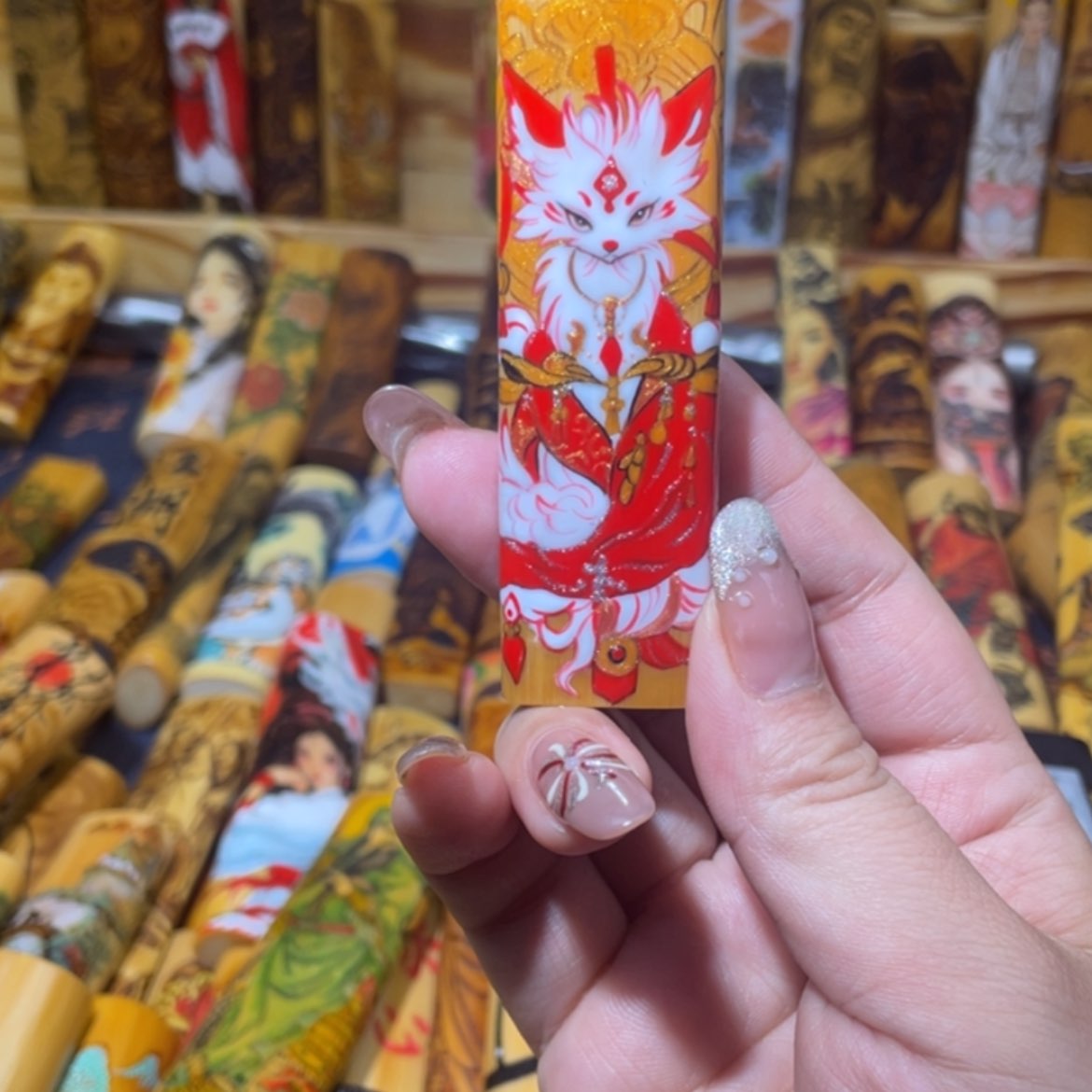 【闪购商品】竹?***猫实心竹手把件手把件