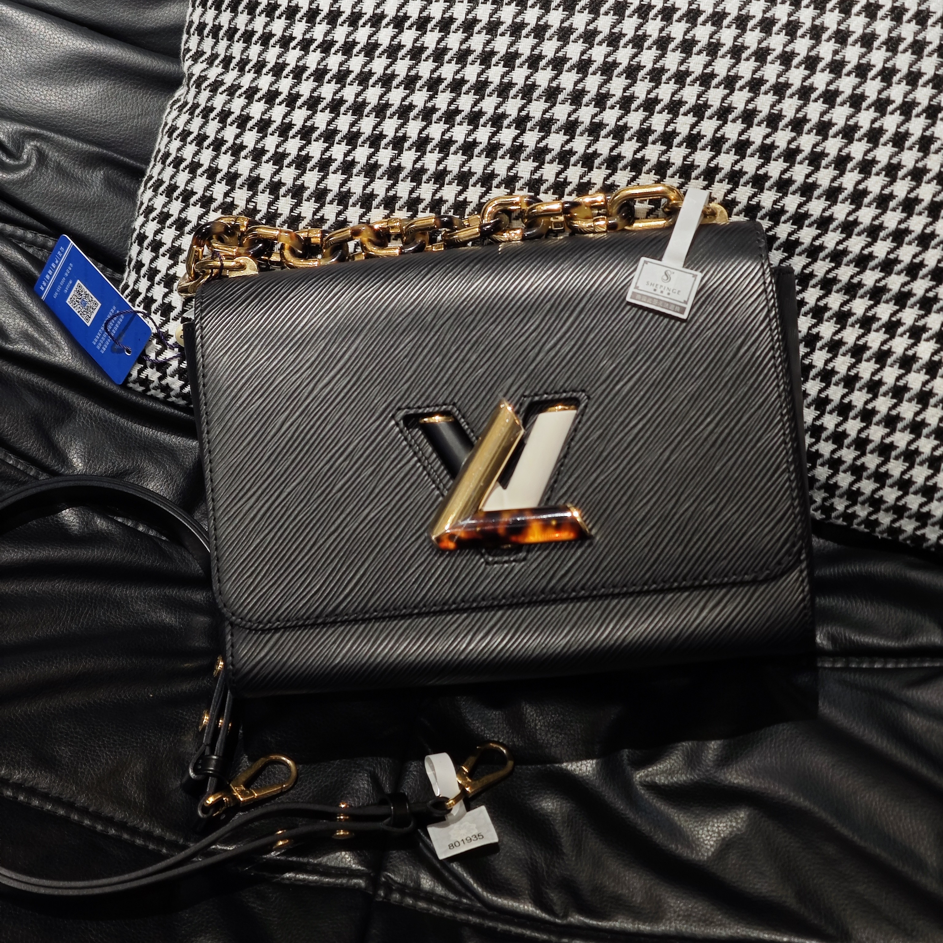 99新 LouisVuitton/路易威登 奢品阁/LV/水波纹琥珀/链条包