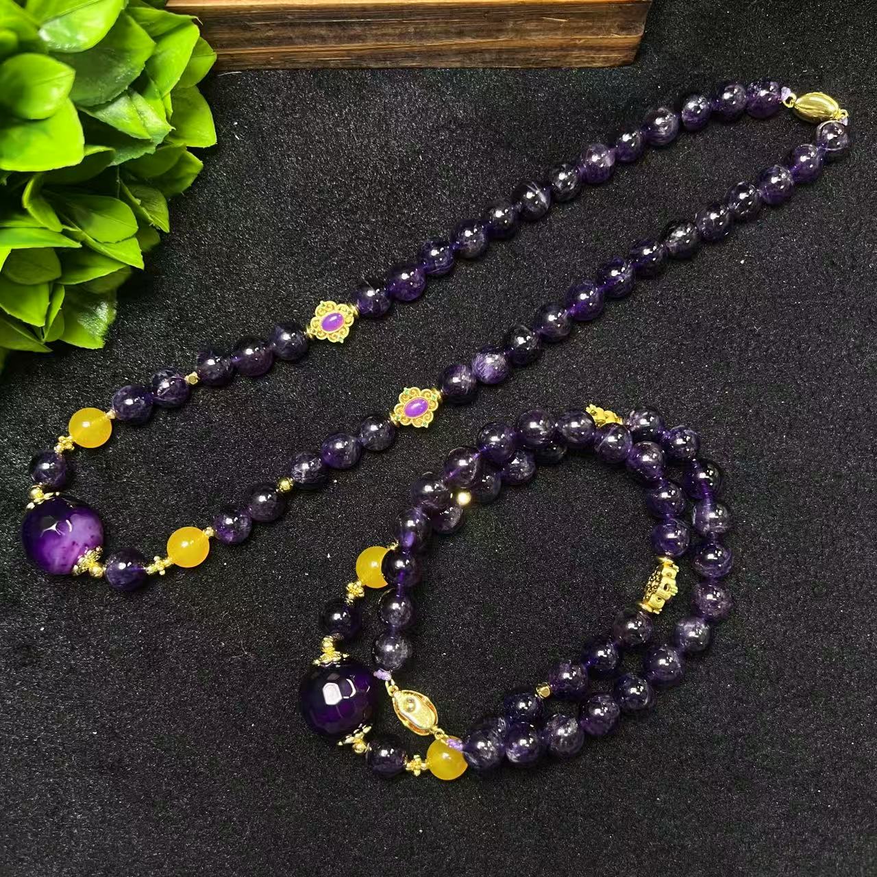 C3967【任会长珠宝】极光47紫龙醇晶紫水晶项链-多样性只发一件