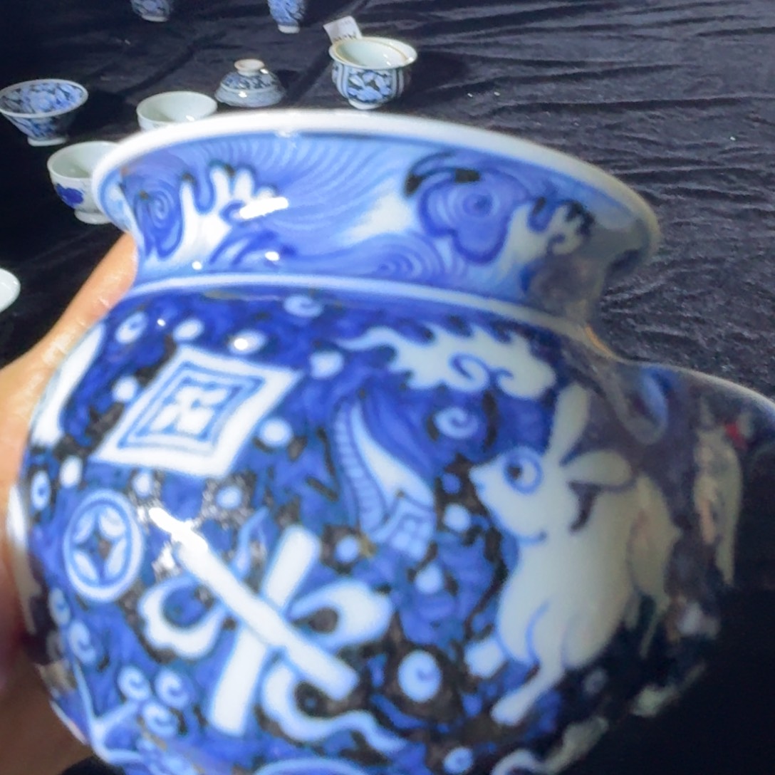 景德镇陶瓷手绘柴窑手抓