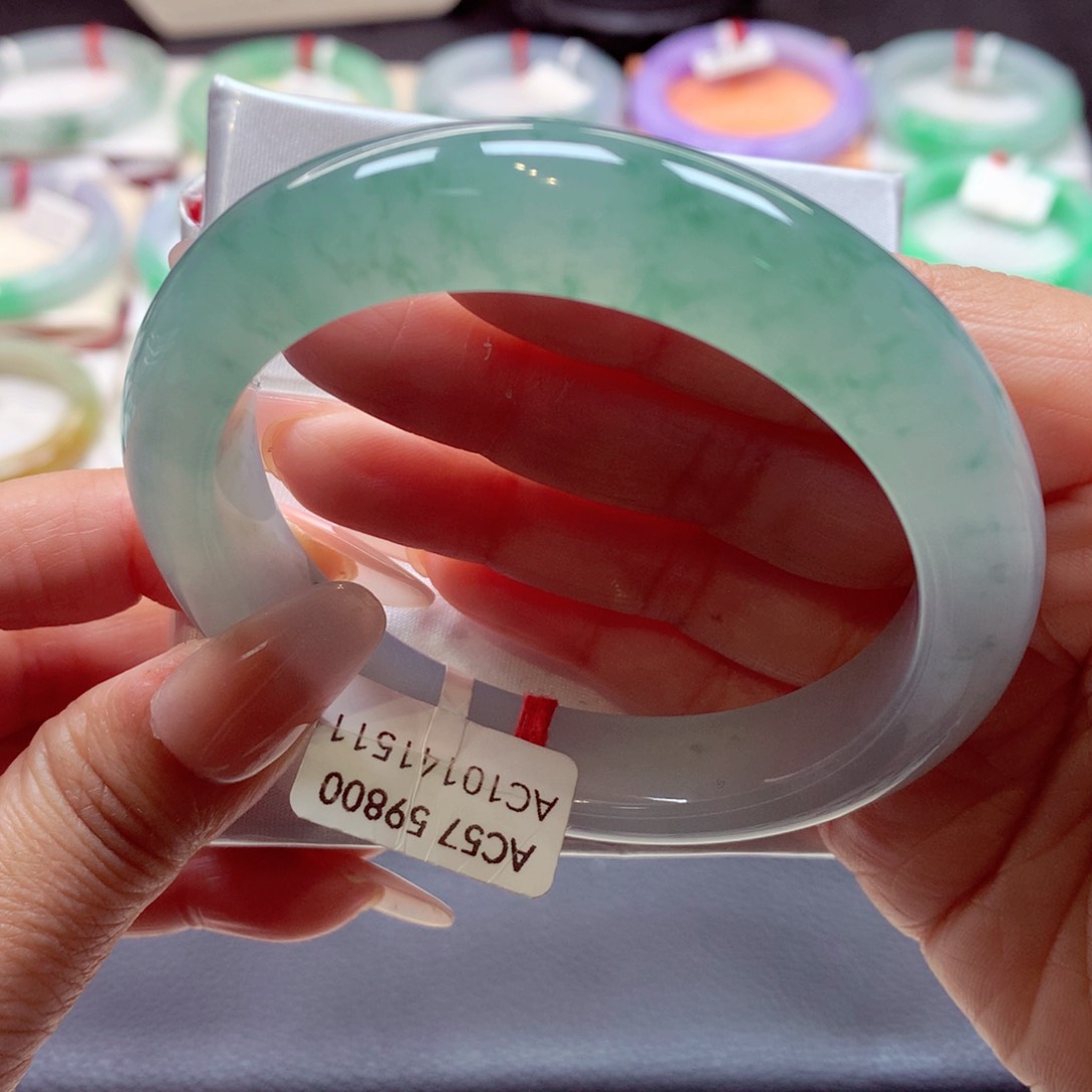 翡翠手镯未镶嵌正圈57.8（15号）89