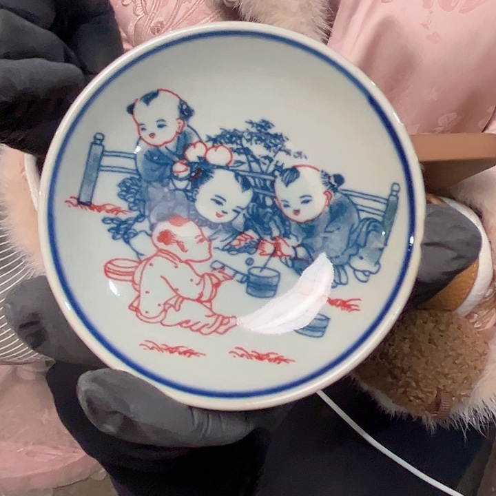 陶摆件景德镇高温瓷小碟子