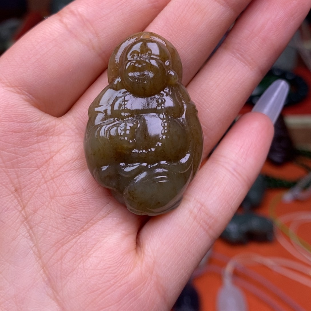 和田玉颈饰未镶嵌穿绳需备注