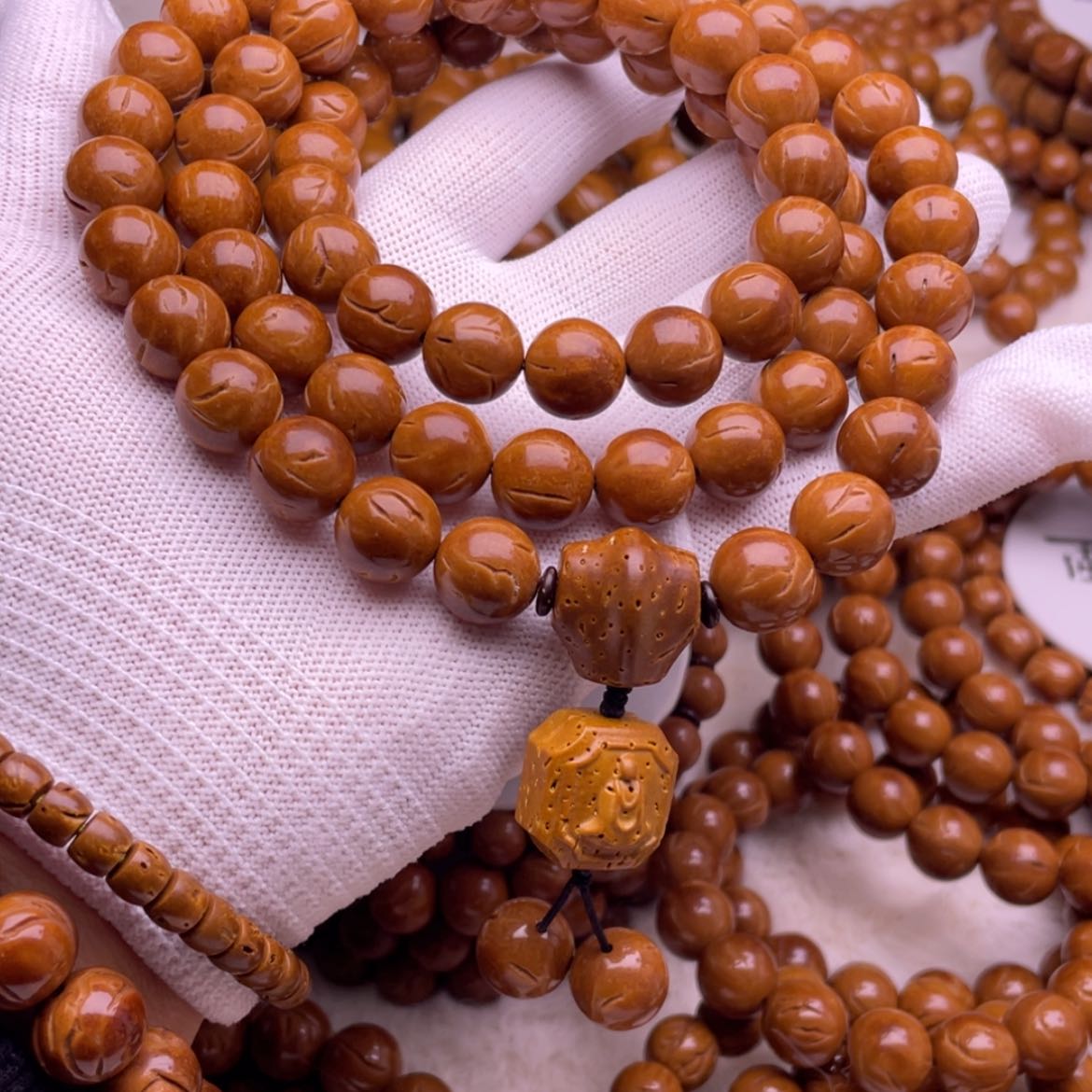 【闪购商品】桃核吊坠*️***13龙纹脖挂66颗桃核