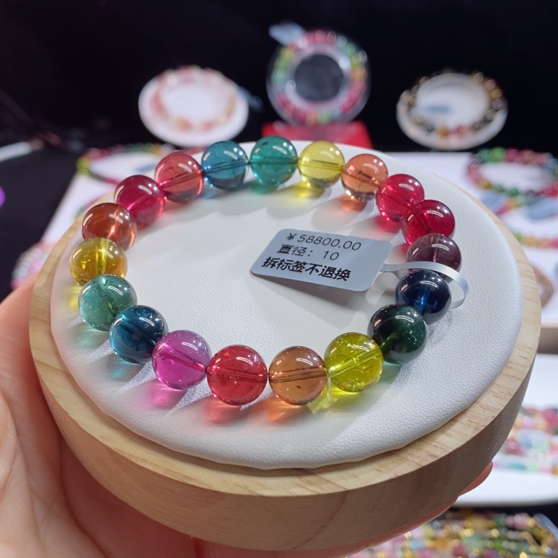 碧玺手链未镶嵌浓艳