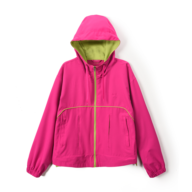 女士春夏季户外时尚透气速干连帽风衣休闲运动出游快干衣女款