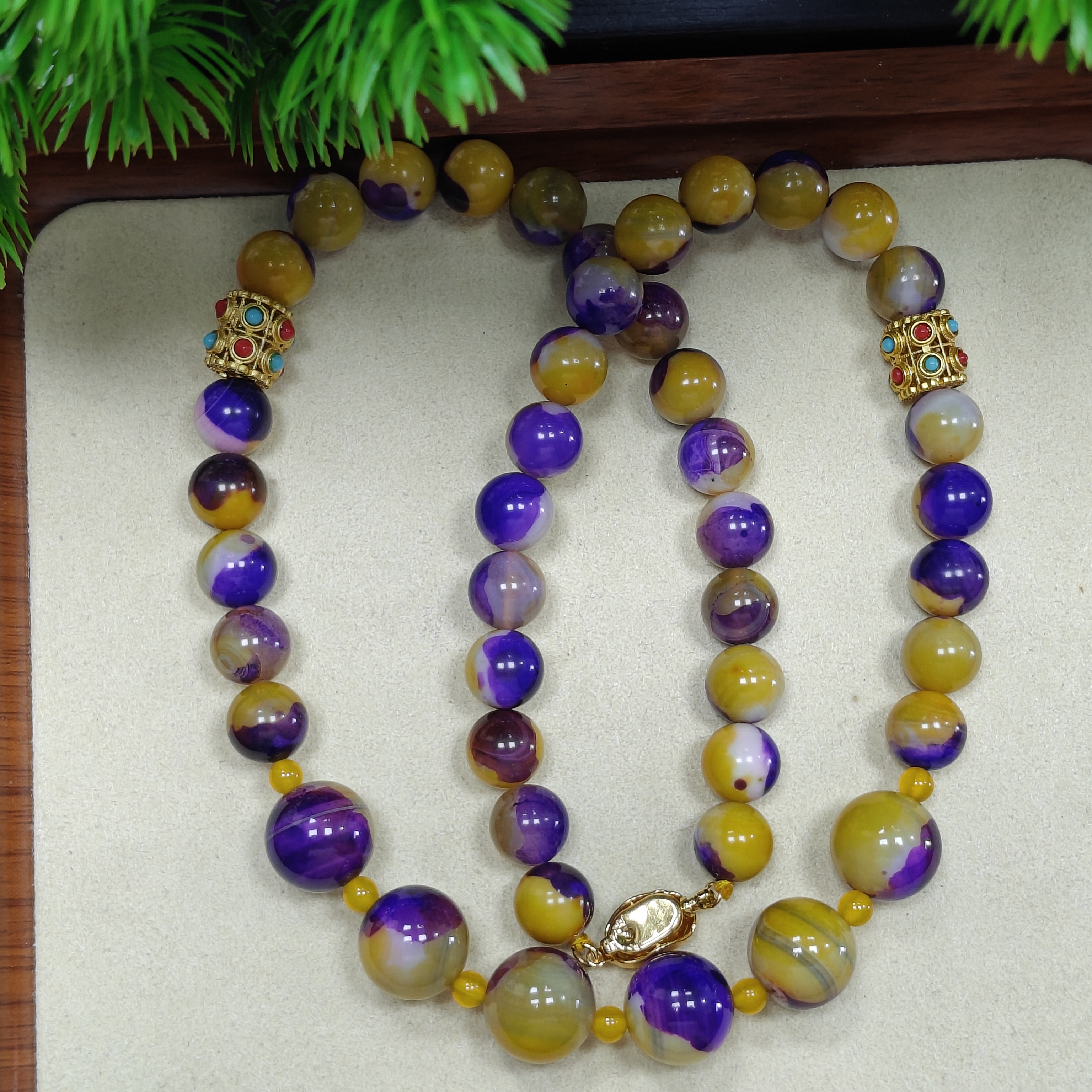 华佗石玉石玛瑙项链