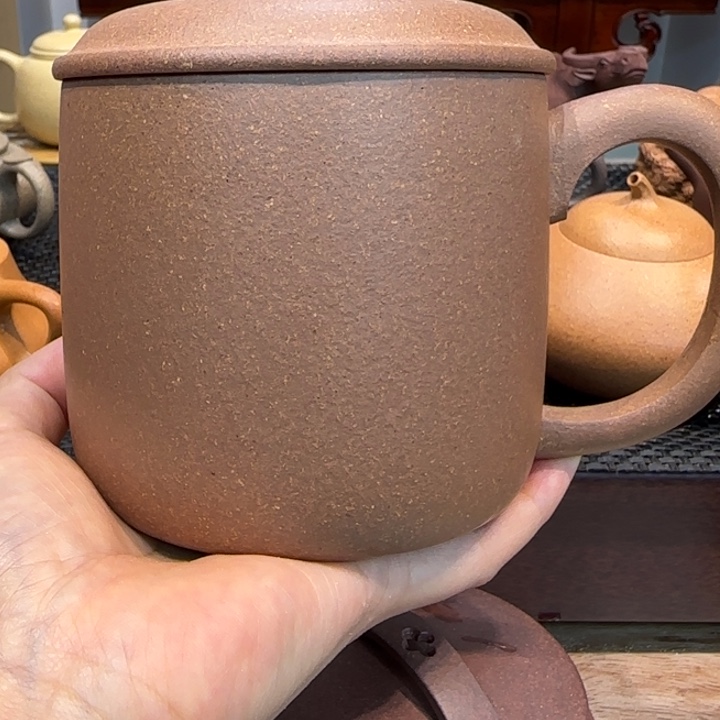 茶壶紫砂青降坡盖杯450cc