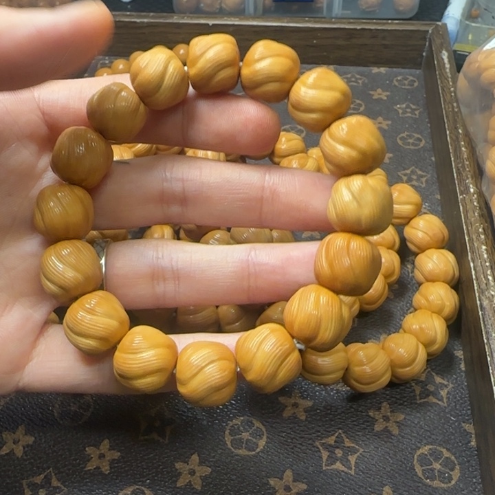 猴头核桃手串 微瑕卷卷酥