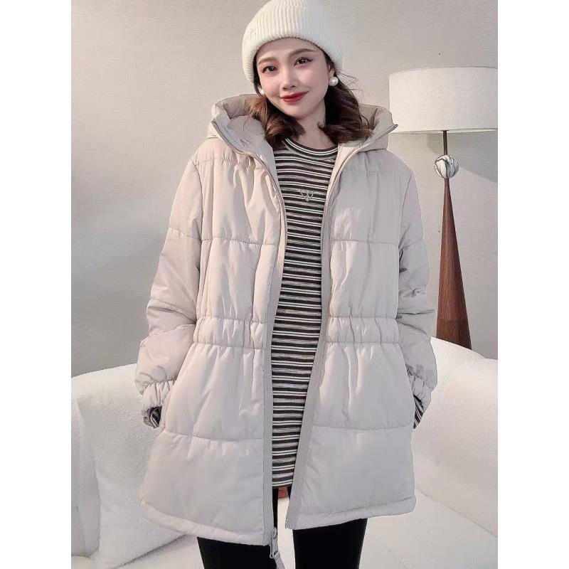【专柜正品】2025秋冬新款中长款收腰连帽新雪丽棉衣棉服外套140027