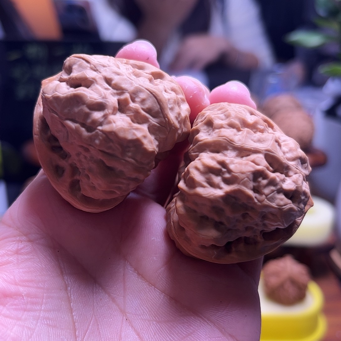 北***上把件文玩核桃44尺白茬三角蛙5