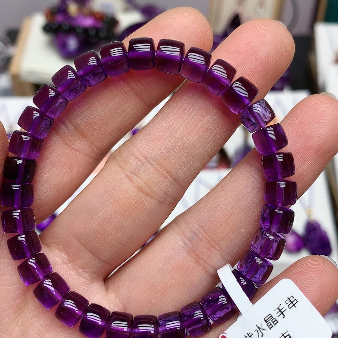 紫晶老型珠手串未镶嵌
