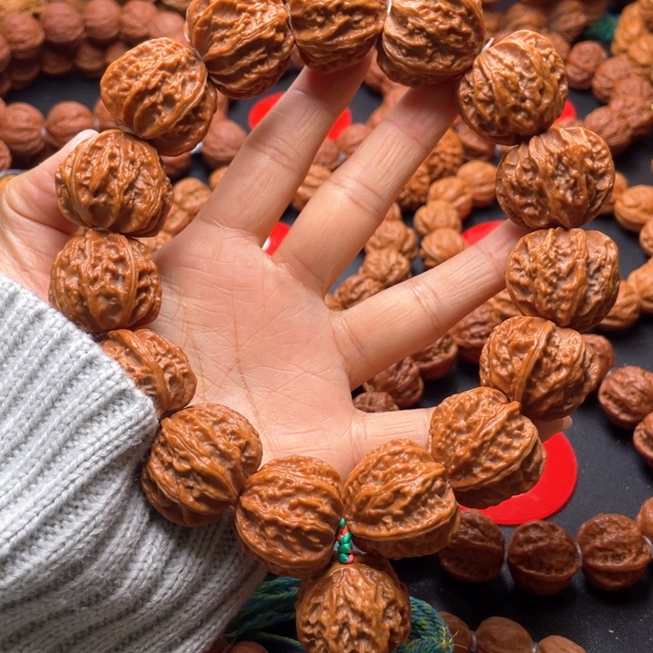 文玩核桃吊坠粗筋火焰