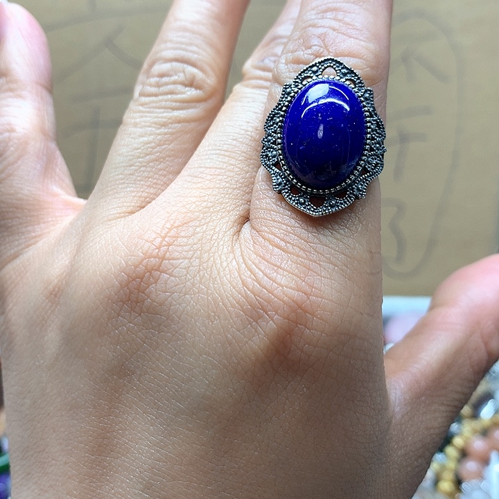 水晶水晶戒指银S925镶嵌