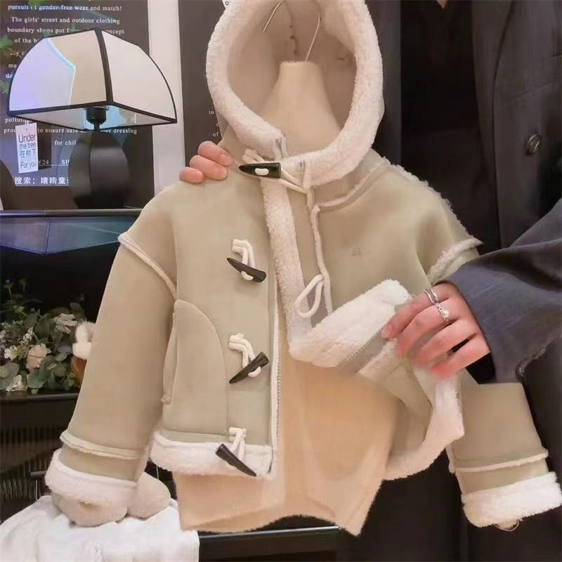 009-冬款羊羔绒绿色皮毛一体