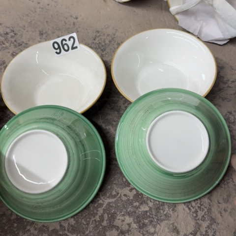 泥塑磁州窑出口尾货碗4只口径17