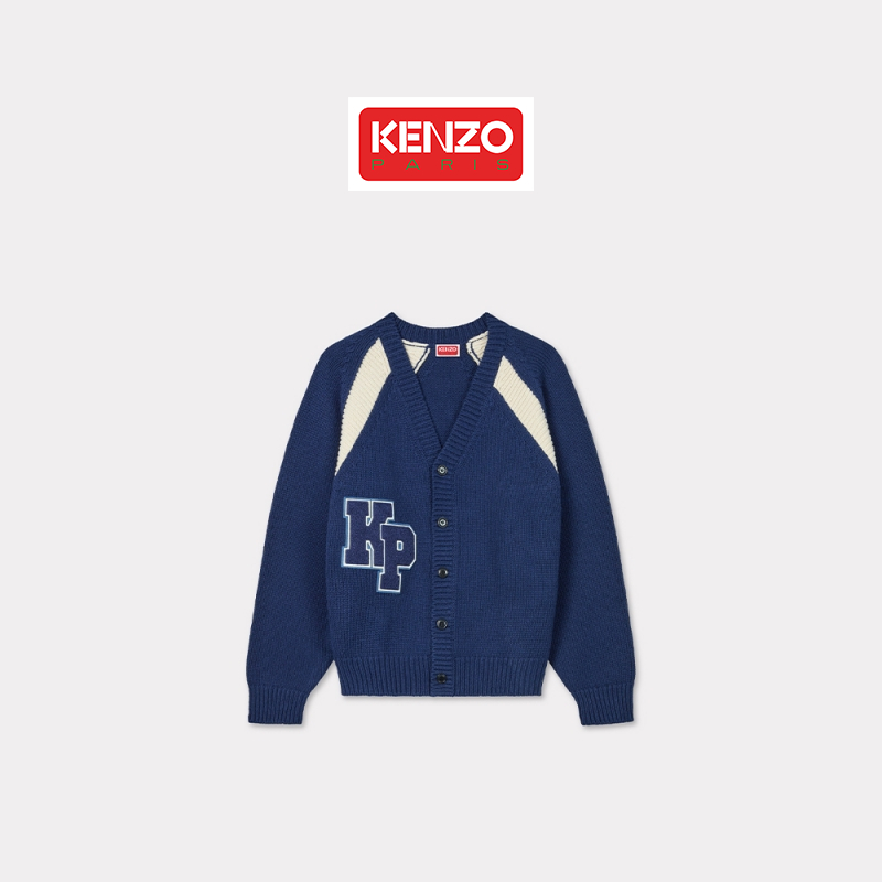 KENZO 男士休闲简约字母图案针织开衫