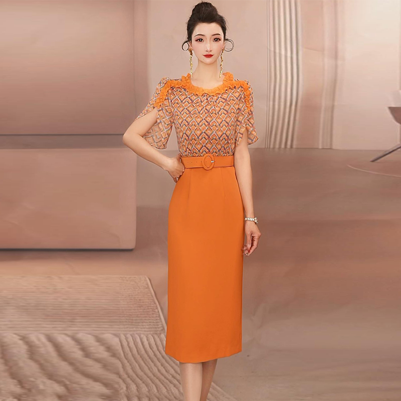 1夏季新款连衣裙短袖气质度假包臀裙
