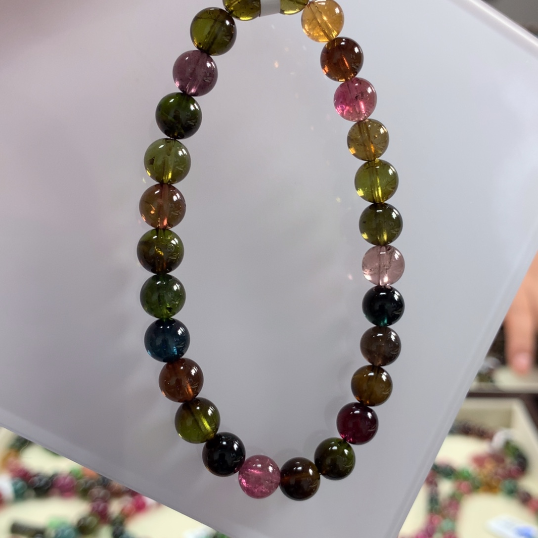 碧玺手链未镶嵌7毫米左右