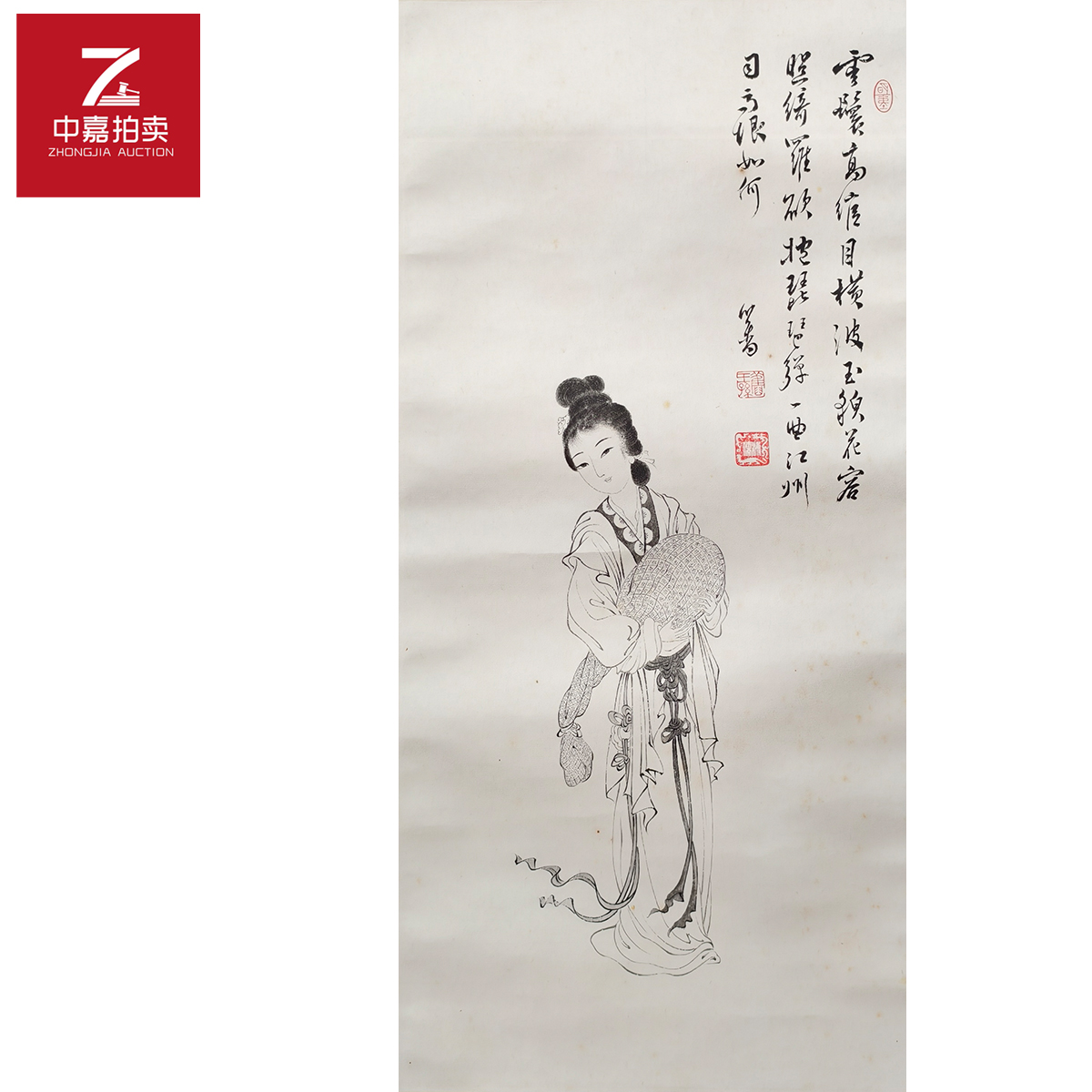 PR绘画立轴人物60x28