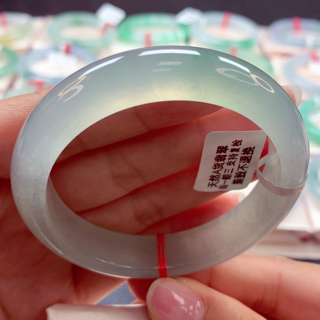 翡翠手镯未镶嵌56正11号（26）