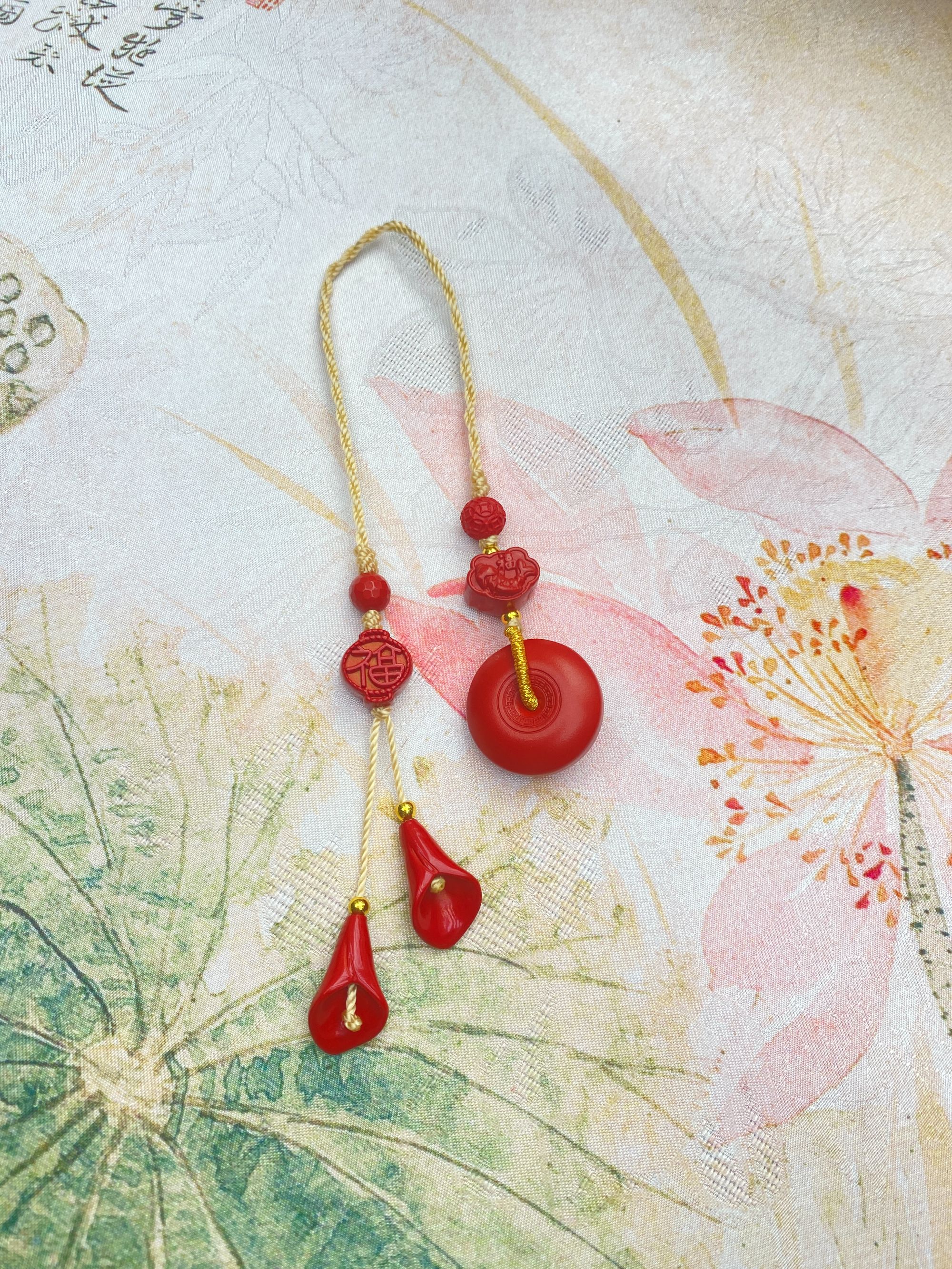 含辰砂工艺品高含量保真朱砂红砂手机挂件吊坠